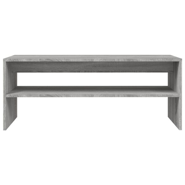 vidaXL Tavolino da Salotto Grigio Sonoma 100x40x40cm Legno Multistrato
