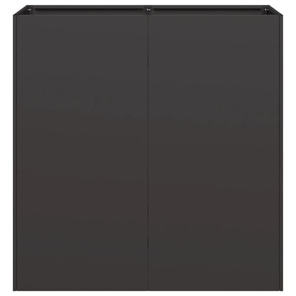 vidaXL Fioriera Nera 80x40x80 cm in Acciaio Laminato a Freddo