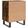 vidaXL Comodini Rovere Fumo 2 pz 40x30x50 cm in Legno Multistrato