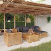 vidaXL Set Divani da Giardino 6 pz con Cuscini Legno Massello di Teak
