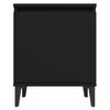 vidaXL Comodini con Gambe in Metallo Nero 40x30x50 cm