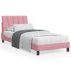 vidaXL Letto con Materasso Hanko Rosa 90x200 cm in Velluto