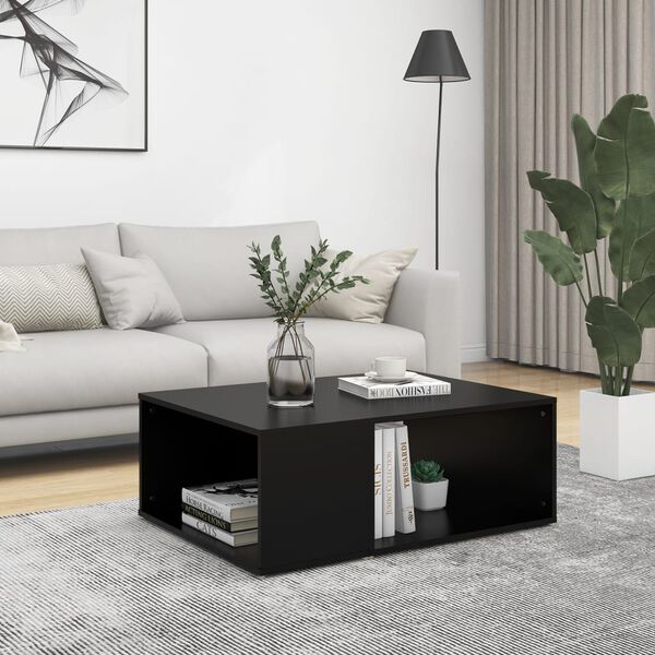 vidaXL Tavolino da Salotto Nero 90x67x33 cm in Legno Multistrato