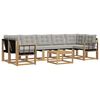 vidaXL Set di divani da esterno 8 pcs Bianco e Grigio Chiaro