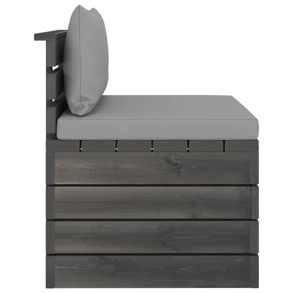 vidaXL Set Divani da Giardino su Pallet 2 pz con Cuscini Massello Pino