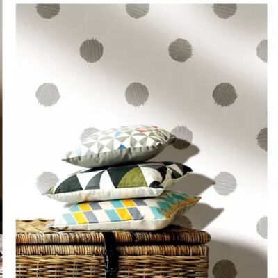 Noordwand Carta da Parati Urban Friends & Coffee Dots Bianca e Grigia