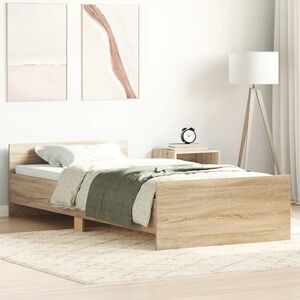 vidaXL Giroletto senza Materasso Rovere Sonoma 90x200 cm in Truciolato