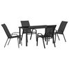 vidaXL Set da Pranzo per Giardino 5 pcs Nero