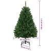 vidaXL Albero di Natale artificiale Verde 120 cm PVC e Metallo