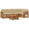 vidaXL Set divano sezionale con cuscino 5 pcs Naturale