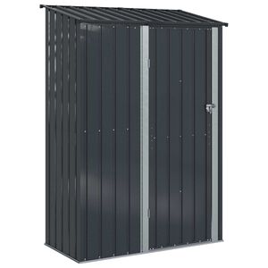 vidaXL Casette da giardino Antracite 140,5 x 74 x 200 cm Metallo