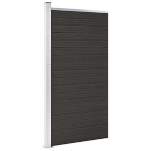 vidaXL Pannello di Recinzione in WPC 95x186 cm Nero