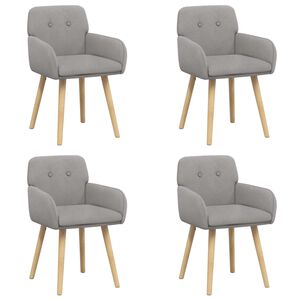 vidaXL Sedie da pranzo 4 pz Boucl&eacute; Grigio Chiaro 59 x 56,5 x 85 cm