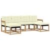 vidaXL Set di divani da esterno 6 pz Bianco e Crema