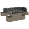 vidaXL Set Divano da Giardino 9 pcs Grigio Poly Rattan