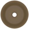vidaXL Lavandino Lusso Rotondo Crema Opaco 40x15 cm in Ceramica