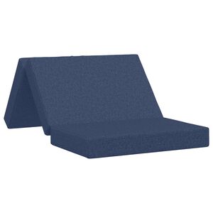vidaXL Divano Letto Pieghevole 100 x 67 x 45 cm Blu
