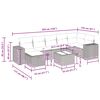 vidaXL Set Divani da Giardino 7 pz con Cuscini Beige in Polyrattan