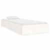 vidaXL Giroletto Bianco in Legno Massello 75x190 cm Small Single