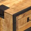 vidaXL Credenza 80x31x66 cm in Legno Grezzo Massello Mango e Metallo