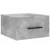 vidaXL Comodini a Muro 2 pz Grigio Cemento 35x35x20 cm