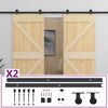 vidaXL Porta Scorrevole con Set Hardware 80x210 cm in Legno di Pino