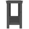 vidaXL Banco da Lavoro Grigio 140x50x80 cm in Legno Massello di Pino