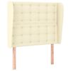 vidaXL Testiera ad Orecchio Crema 93x23x118/128 cm in Similpelle