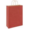 vidaXL Sacchetti di Carta 50 pz con Manici Rossi 32x12x42 cm