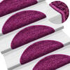 vidaXL Tappetini per scale 10 pz 56x17x3 cm Viola Semicircolari