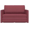 vidaXL Divano letto 110cm Rosso Vino Tessuto