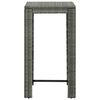 vidaXL Set Bar da Giardino 3 pz con Cuscini in Polyrattan Grigio