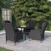 vidaXL Set da Pranzo da Giardino 5 pz Grigio Scuro