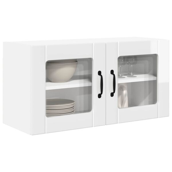 vidaXL Mobile da cucina con lo scaffale Bianco Lucido 80 x 31 x 40 cm