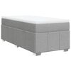 vidaXL Giroletto a Molle con Materasso Grigio Chiaro 80x200 cm Tessuto