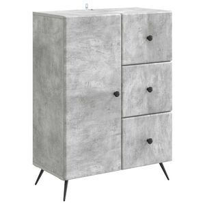 vidaXL Credenza Grigio Cemento 66 x 34,5 x 90 cm Legno ingegnerizzato