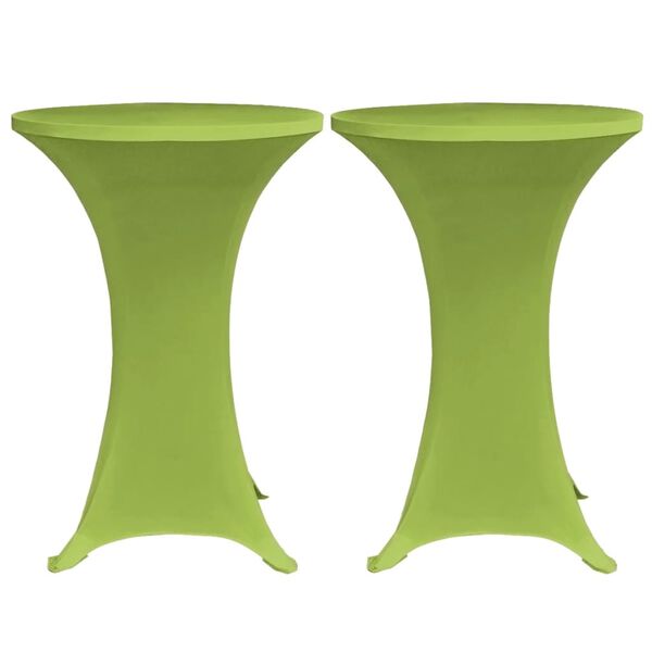 vidaXL Copritavoli Elastici 4 pz 70 cm Verde