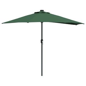 vidaXL Ombrello da giardino Verde 294 x 150 x 224 cm