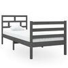 vidaXL Giroletto Grigio 75x190 cm Small Single in Legno Massello