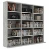 vidaXL Mobile Porta CD Grigio Cemento 100x23x89,5 cm Legno Multistrato