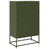 vidaXL Credenza Verde Oliva 68x39x111,5 cm in Acciaio