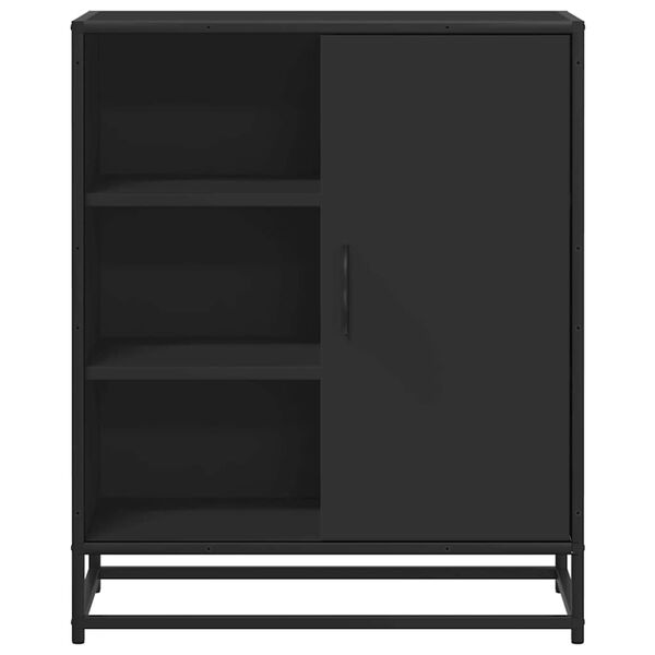 vidaXL Credenza Nero 62x35x76 cm in Legno Multistrato