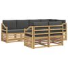 vidaXL Set di divani da esterno 7 pcs Bianco e Antracite
