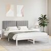 vidaXL Letto con Testiera Rivestita Grigio chiaro 160 x 200 cm