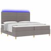 vidaXL Letto a Sorgente LED con materasso Talpa 200 x 200 cm Tessuto