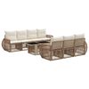 vidaXL Set Divano da Giardino 8 pz Beige e Bianco Crema polyrattan
