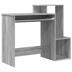 vidaXL Scrivania Grigio Sonoma 106 x 41 x 88.5 cm Legno multistrato