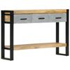 vidaXL Tavolo Consolle 110x30x76 cm in Legno Massello Grezzo di Mango