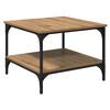 vidaXL Tavolino da salotto Rovere artigianale 55 x 55 x 40 cm