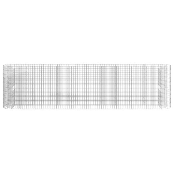 vidaXL Gabbione con Letto Rialzato in Acciaio Zincato 400x50x100 cm